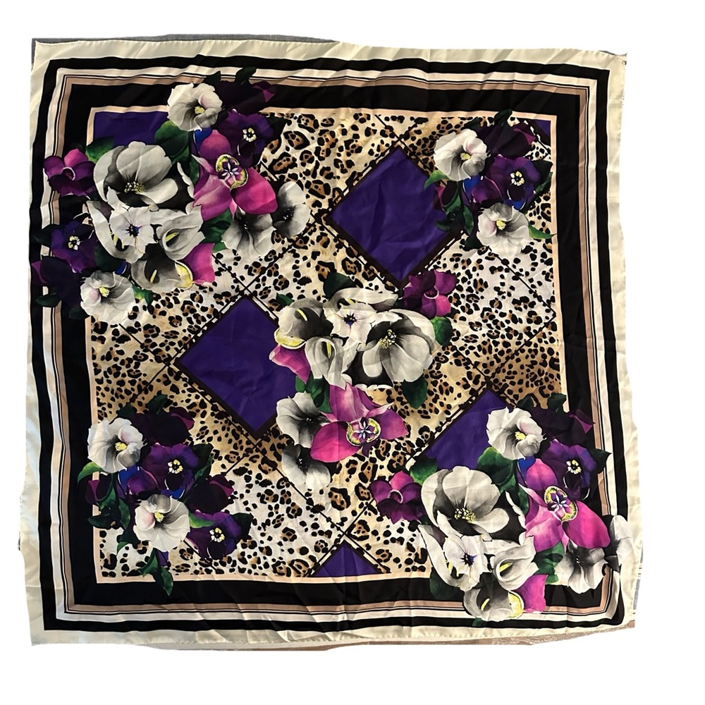 Robert Cavalli 100% Silk Scarf